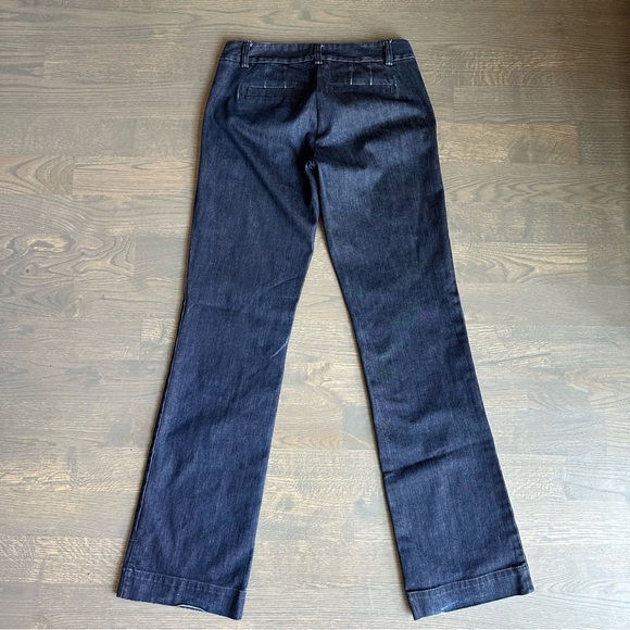 J. Crew City Fit Wide Leg Flat Front Denim Jeans 4 Tall trouser long - Picture 7 of 8